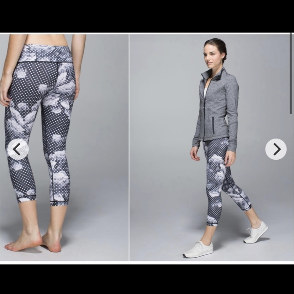 Lululemon Wunder Under Crop II *Full-On Luon Dottie Dream Rose Neutral Blush Bl